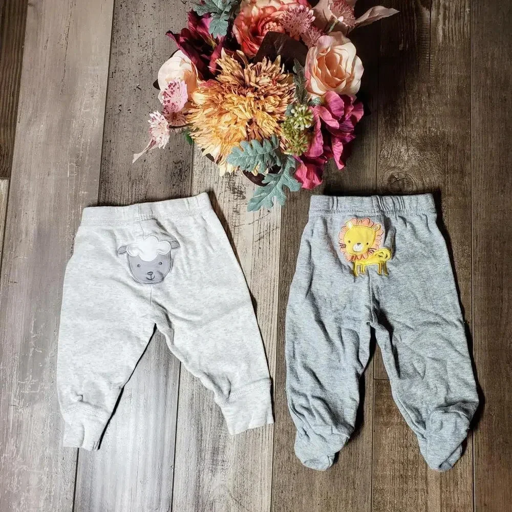 Carter's and Chick Pea Unisex Baby Pants Bundle Size 3-6 Months